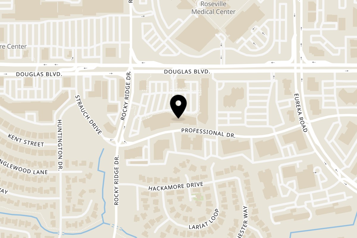 Map showing the location of Lin‘s Garden on 2030 Douglas Blvd Ste 28 in Roseville